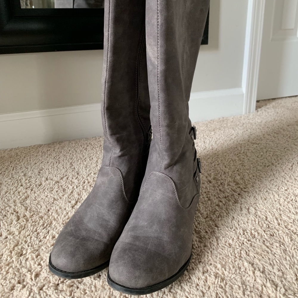 Tall Gray Boots